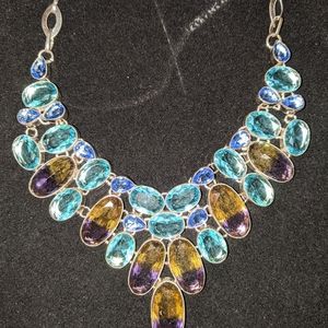 Semi precious stone ..925 sterling silver necklace